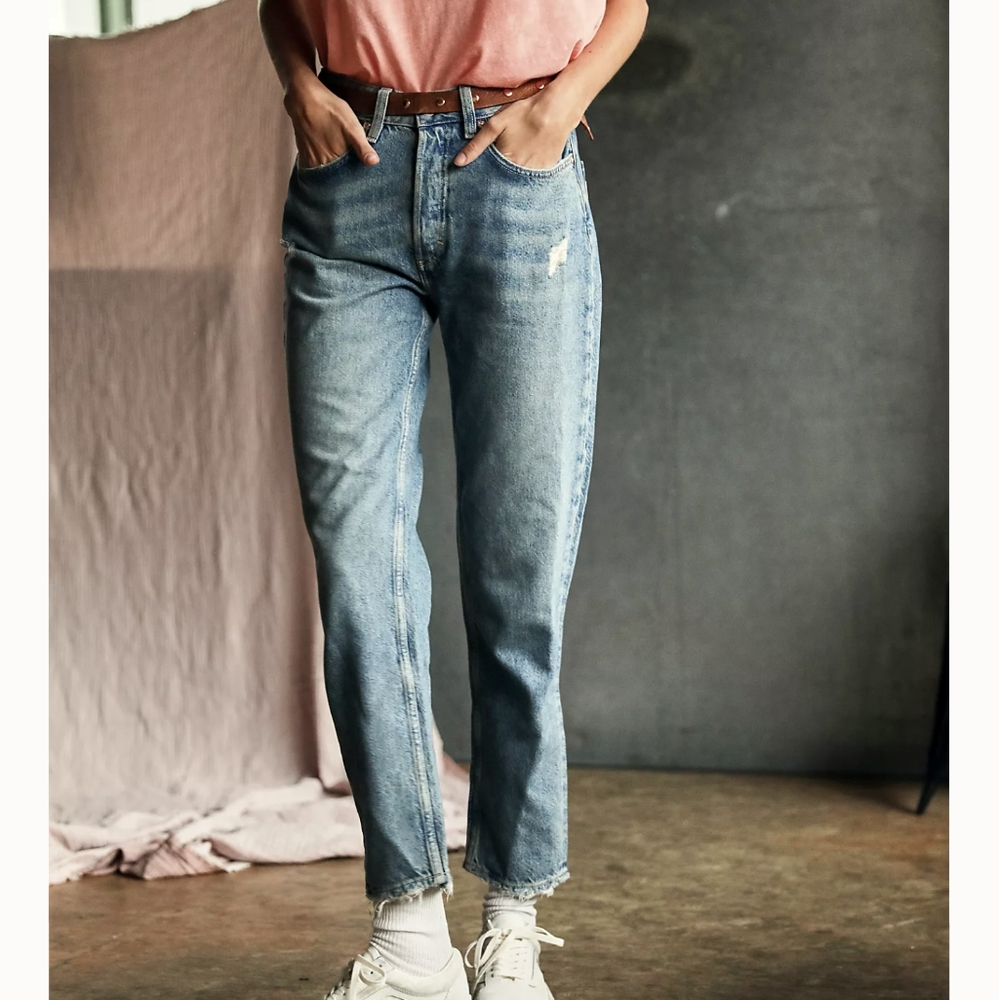 NEW FREE PEOPLE FAST TIMES HIGH RISE MOM JEANS